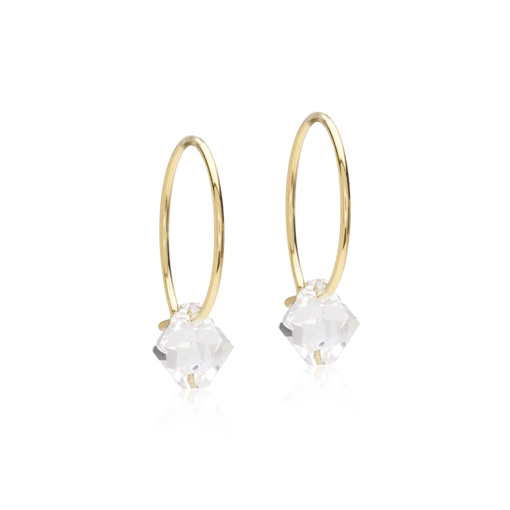 BLOMDAHL - CJ GT Ear Ring Bicone Crystal 14/6 mm