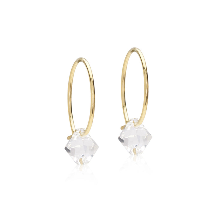 BLOMDAHL - CJ GT Ear Ring Bicone Crystal 14/6 mm