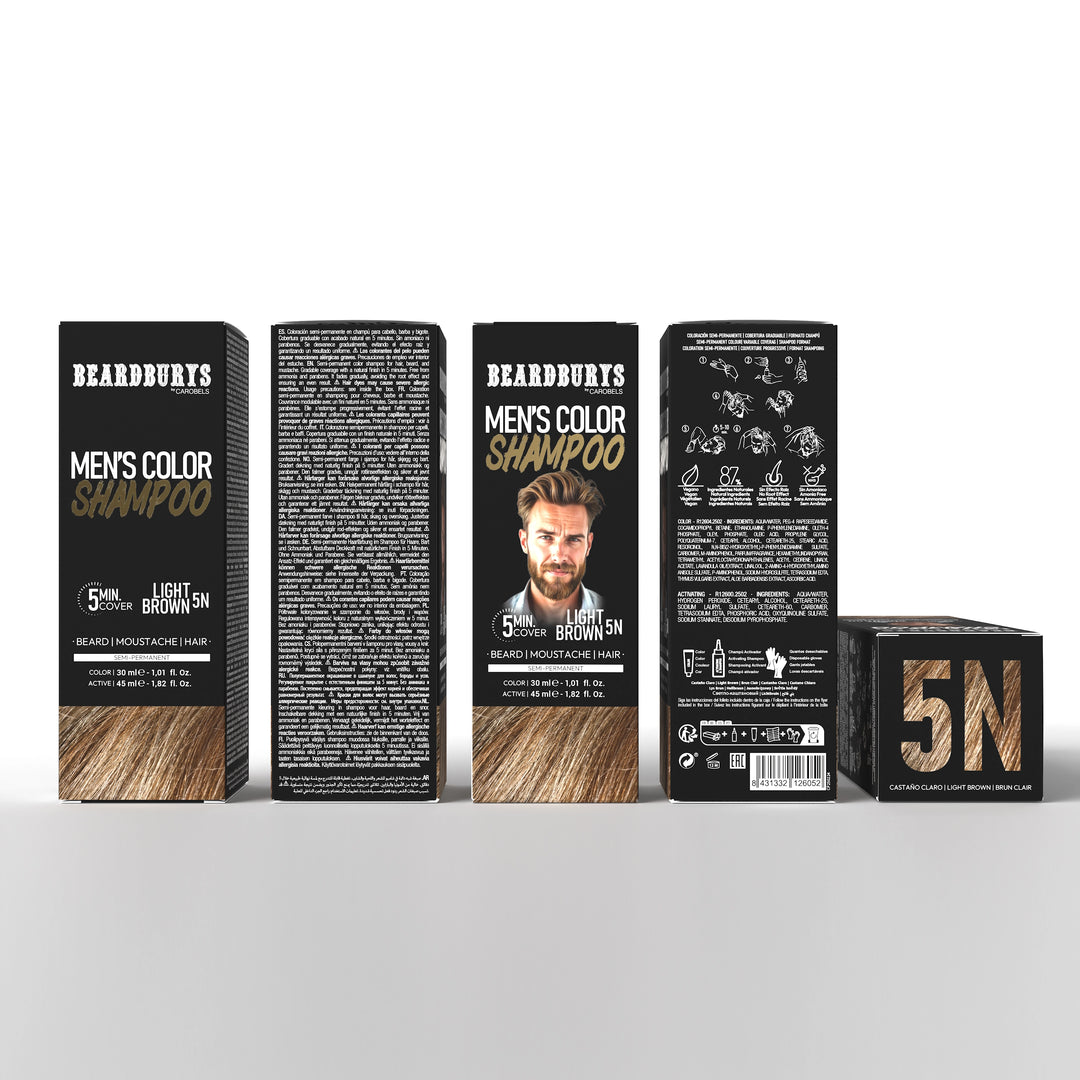 Beard &amp; Mustache Color - 5N Light Brown